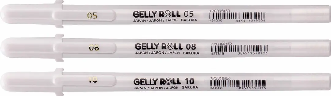 Sakura Basic Set Gelpennen - 3 Stuks - Zuiver Wit