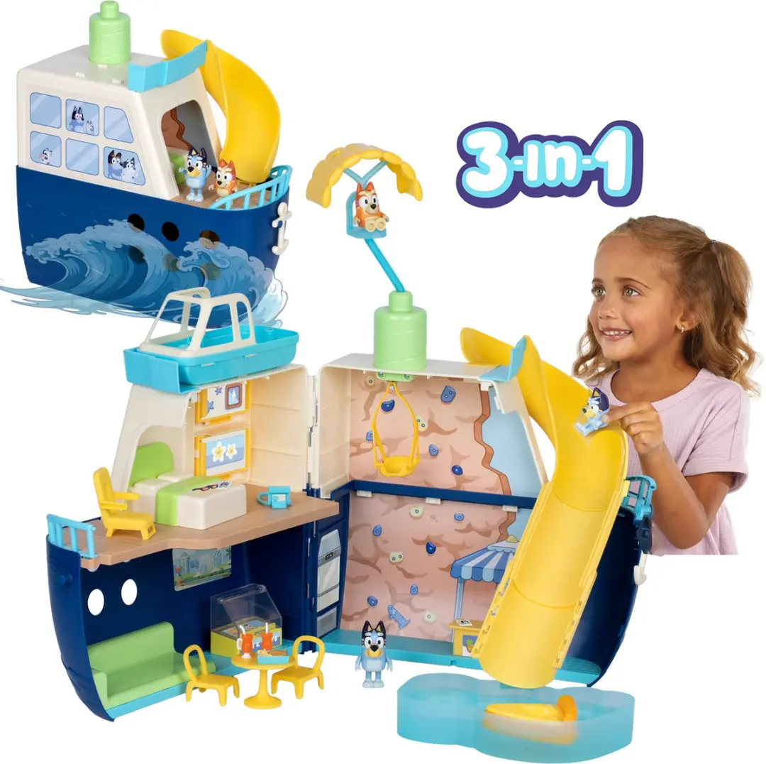 Moose Toys Bluey Transformerend Cruiseschip Speelset