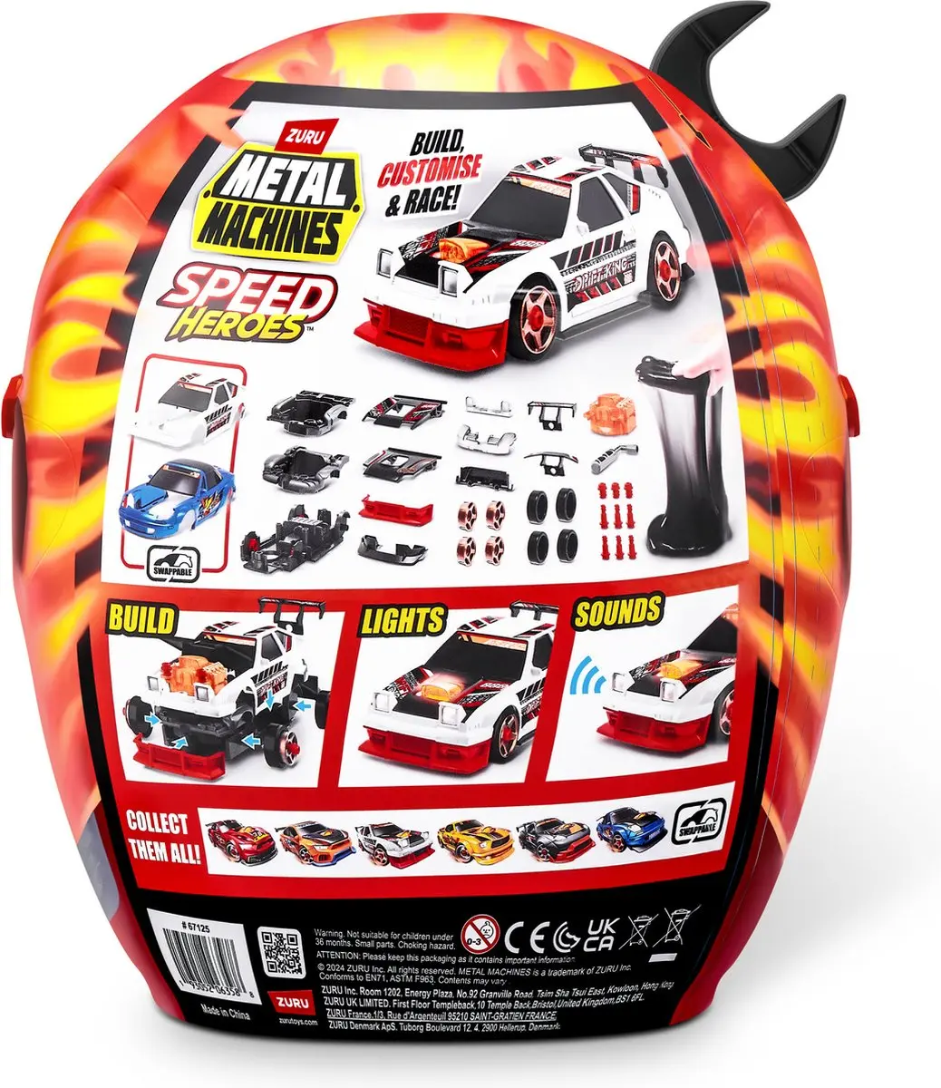 ZURU Metal Machines Speed Heroes 37-delig Multicolor