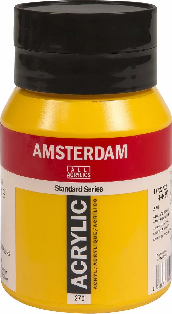 Amsterdam Standard Acrylverf 500ml - Azogeel Donker