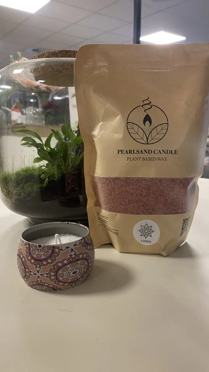 Ideas 4 Seasons Kaarsenzand Amber Geurkaars 400g - 50 Uren