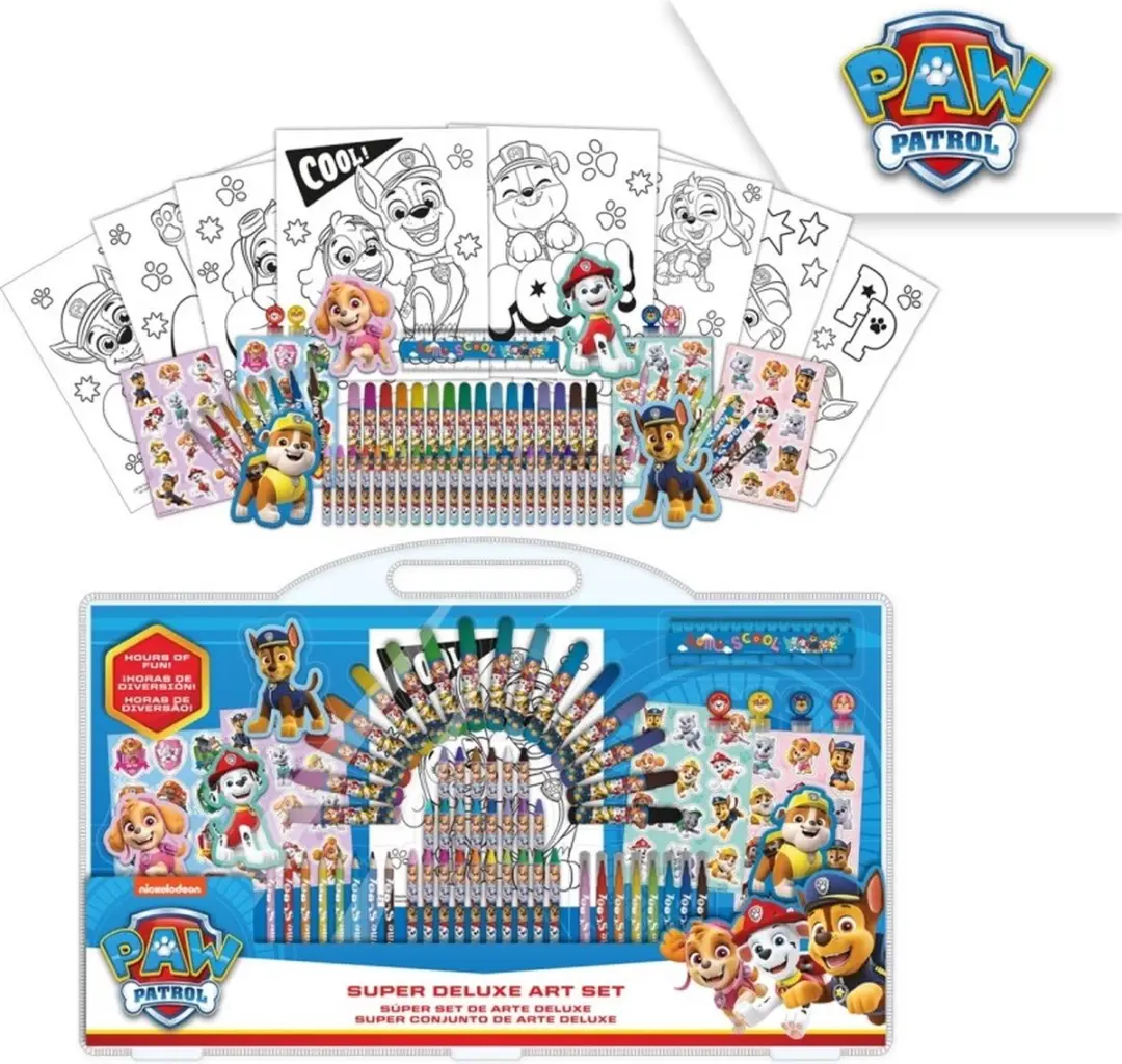 PAW Patrol Super Deluxe Kleurset 60-delig - Multicolor