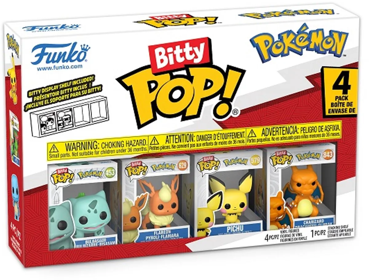 Funko Pokémon Bitty Pop 4 Pack - Bulbasaur - 2.5cm - Veelkleurig