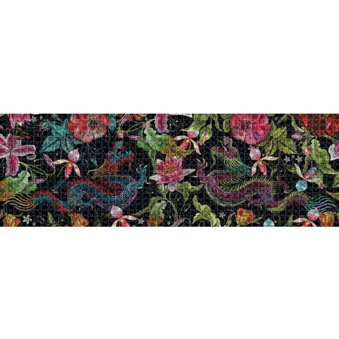 Geronimo Games Interdruk Panoramische Puzzel 1000 Stukjes Secret Garden Bloemen