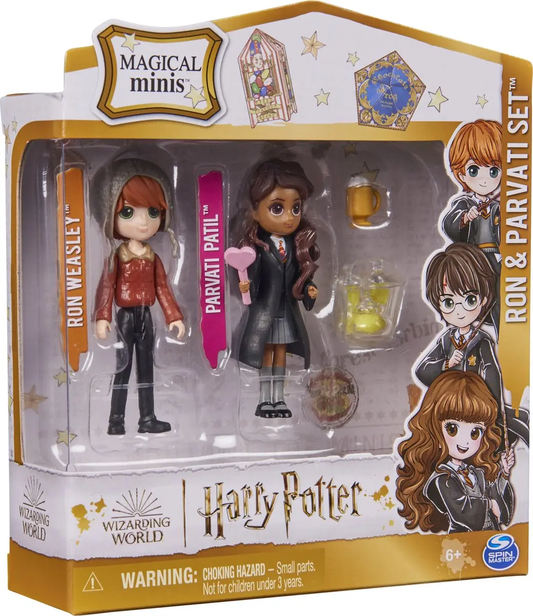 Spin Master Harry Potter Magical Minis Ron Wemel & Parvati Patil - 2 Poppen