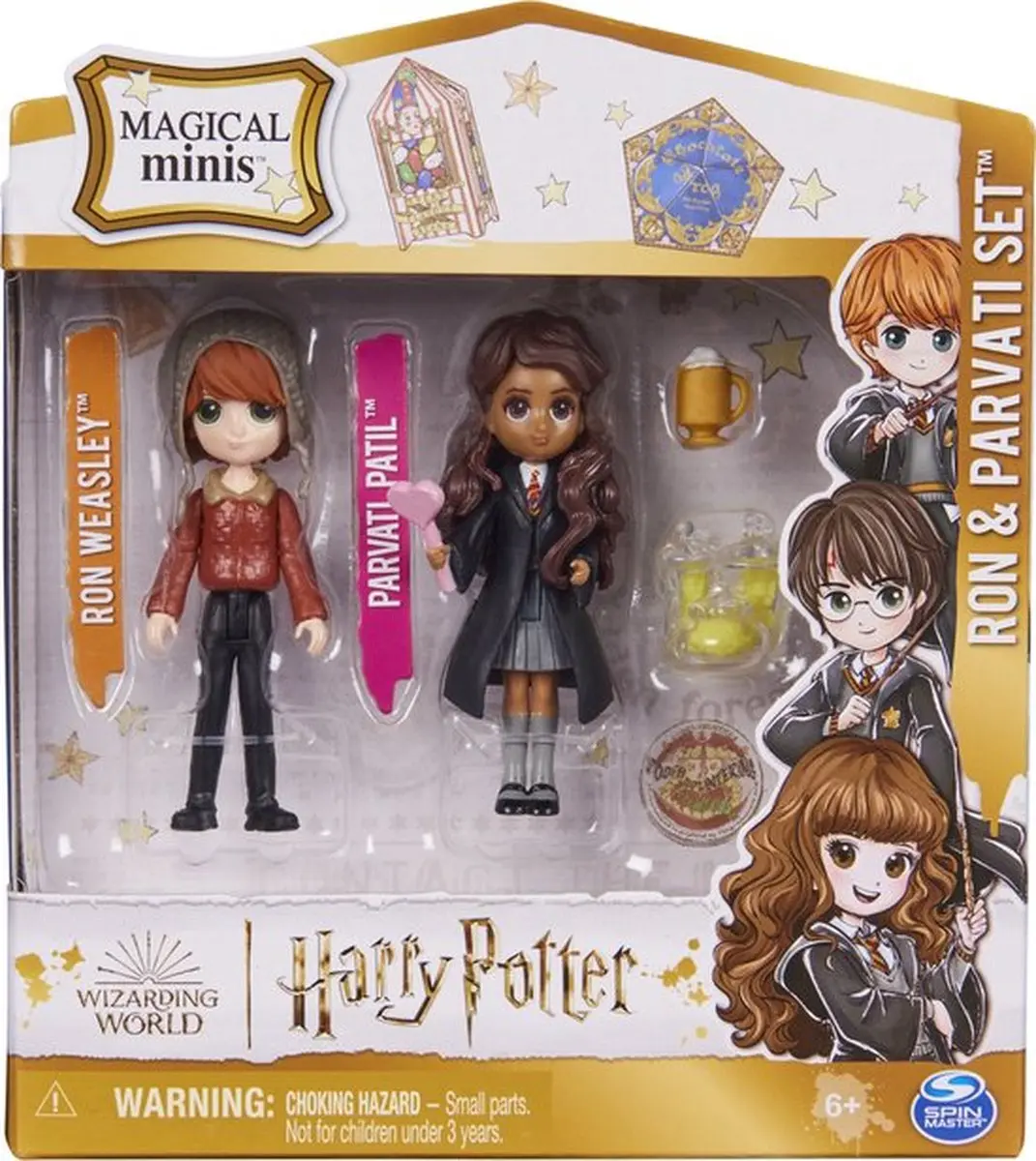 Spin Master Harry Potter Magical Minis Ron Wemel & Parvati Patil - 2 Poppen