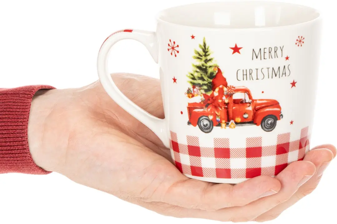 Kaemingk Kerstmok Auto & Kerstboom - 2 Stuks - 10cm - Multicolor