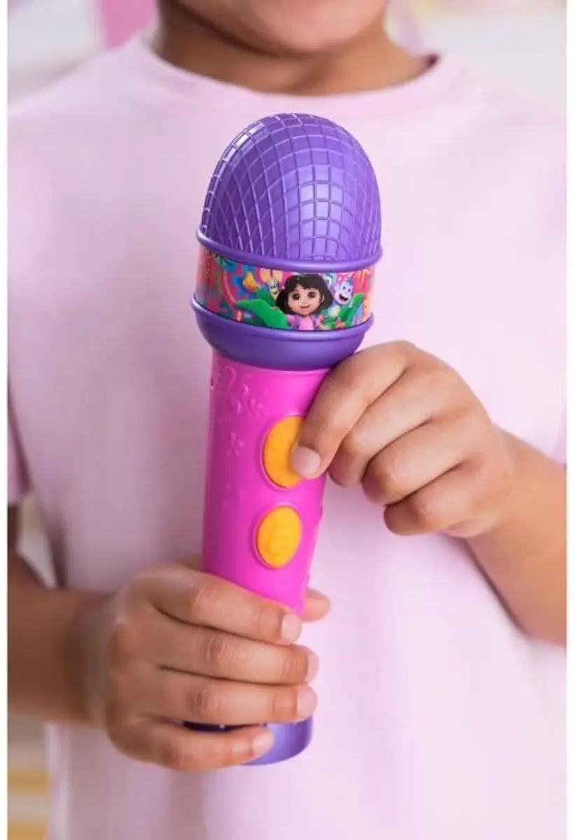 Spin Master Dora Microfoon - 4 Liedjes 9 Geluiden - Paars/Rozig