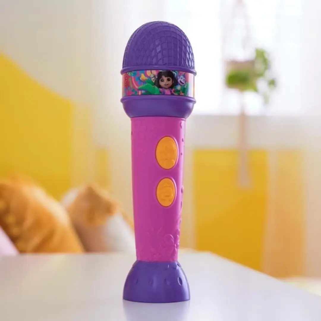 Spin Master Dora Microfoon - 4 Liedjes 9 Geluiden - Paars/Rozig