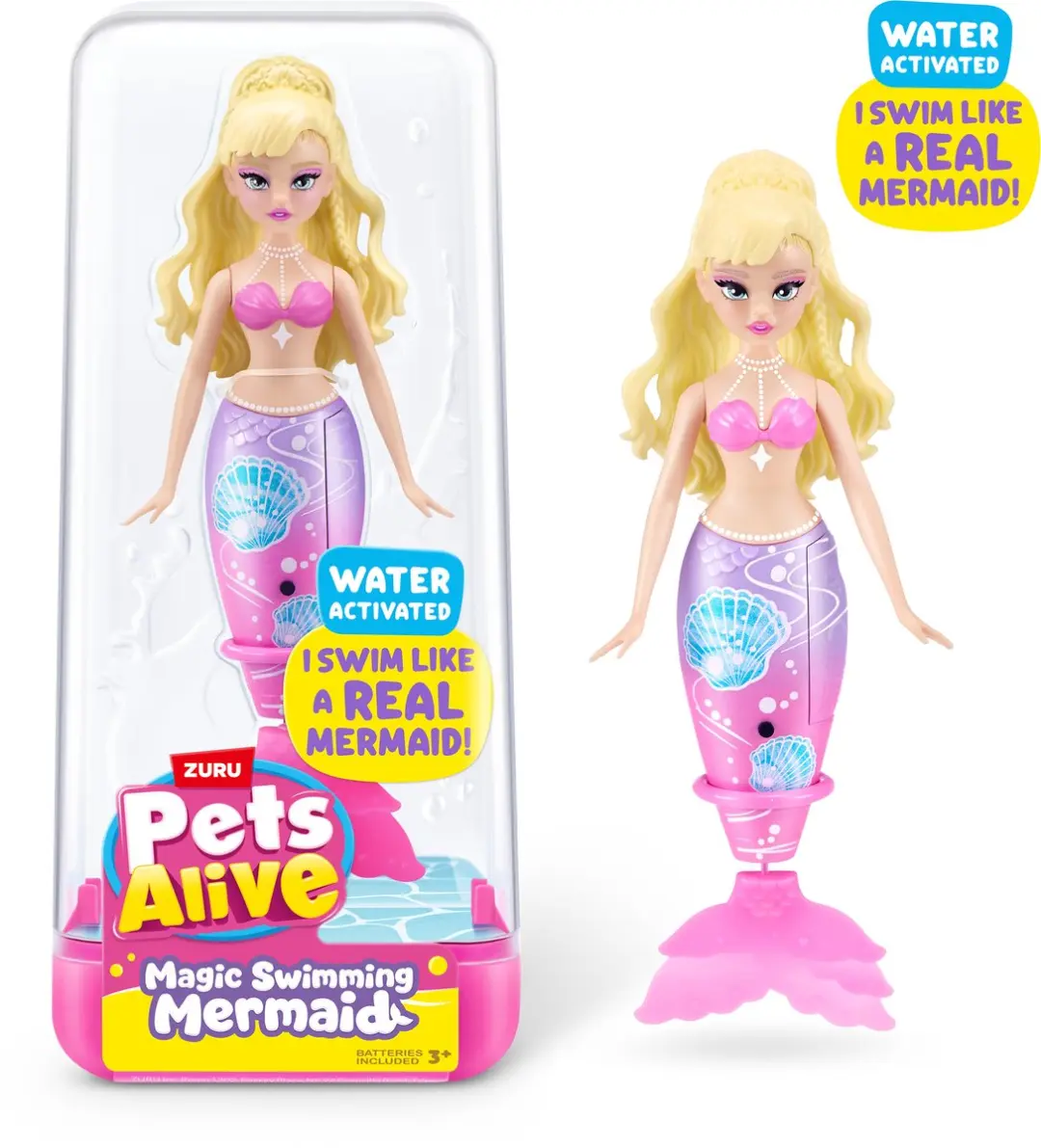 ZURU Pets Alive Zwemmende Zeemeermin Meerkleurig