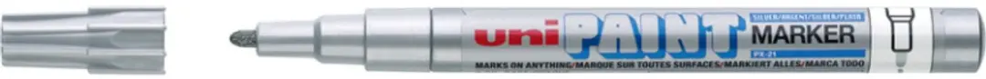 uni-ball Uni Paint PX-21 Zilveren Verfstift 0.8-1.2mm