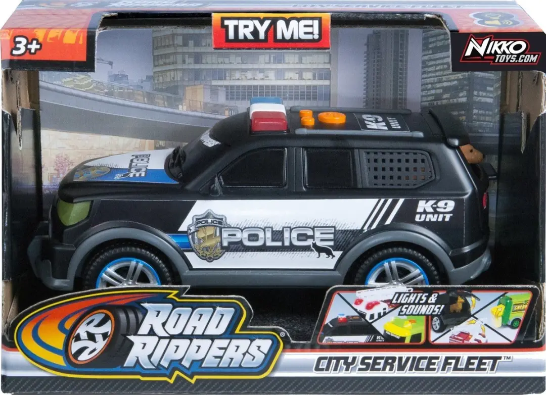 NIKKO Road Rippers Politieauto K9 Speelgoedauto - 3x AAA - afbeelding 6 van 6