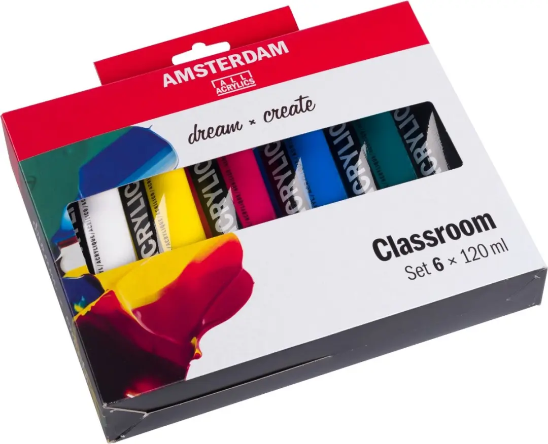 Amsterdam Standard Series Acrylverf Educatie Set 6x120ml - Assorti