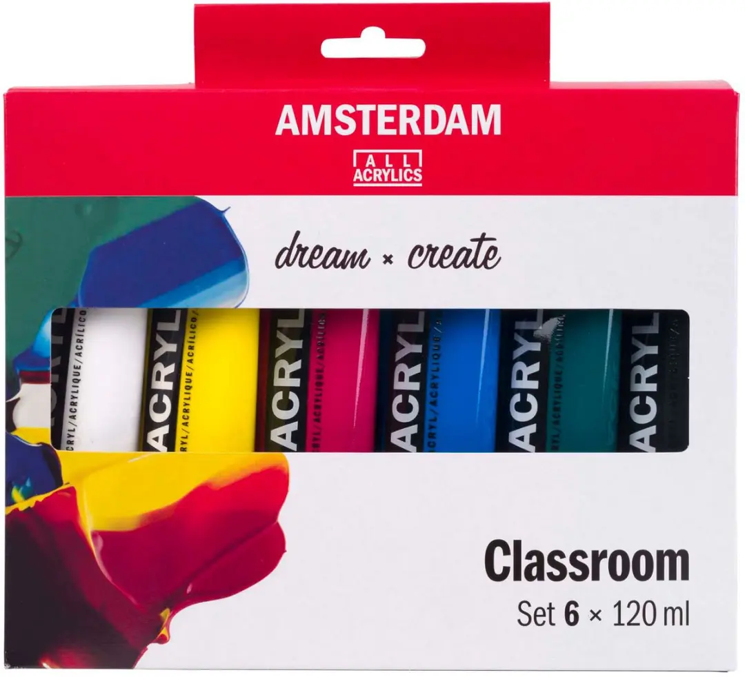 Amsterdam Standard Series Acrylverf Educatie Set 6x120ml - Assorti