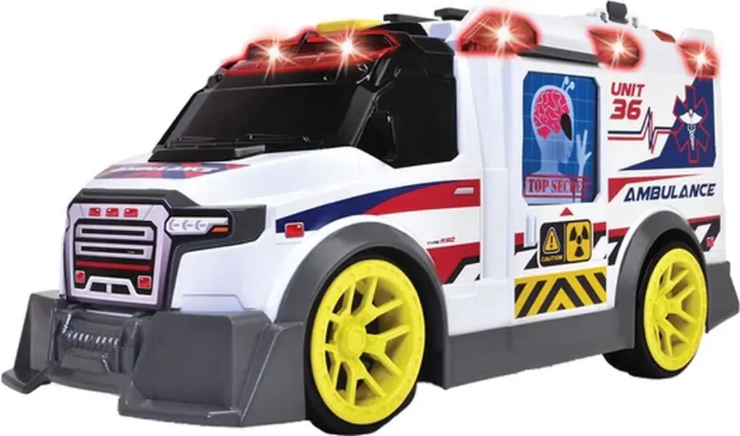 Dickie Toys Ziekenauto 203307003 - Rood/Wit - afbeelding 6 van 6