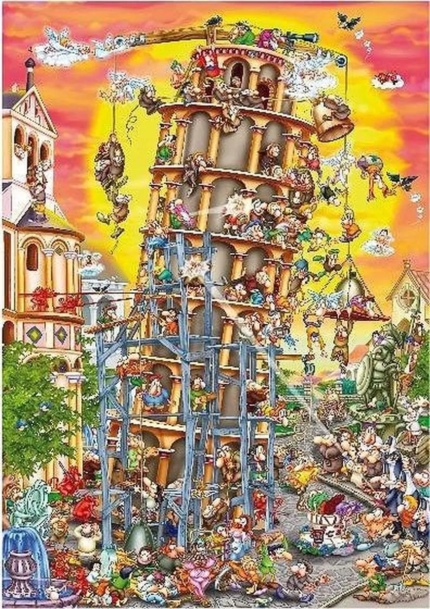 D-Toys Toren van Pisa Italië 1000-delige Legpuzzel - Meerkleurig