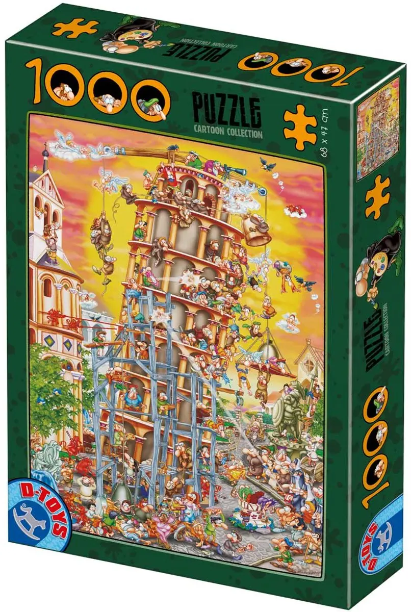 D-Toys Toren van Pisa Italië 1000-delige Legpuzzel - Meerkleurig