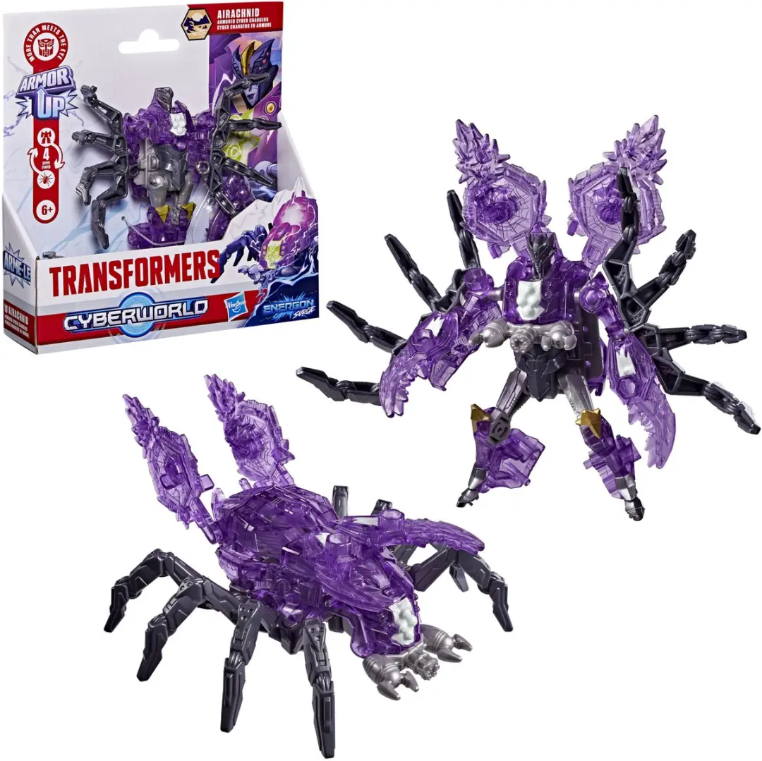 Transformers Cyberworld Energon Surge Airachnid Armored Cyber Changers Actiefigu