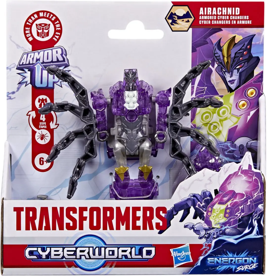 Transformers Cyberworld Energon Surge Airachnid Armored Cyber Changers Actiefiguur
