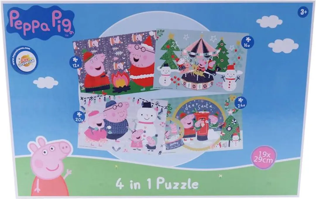 Peppa Pig Kinderpuzzel Set 2 dozen - 4-in-1 12/16/20/24 Stuks