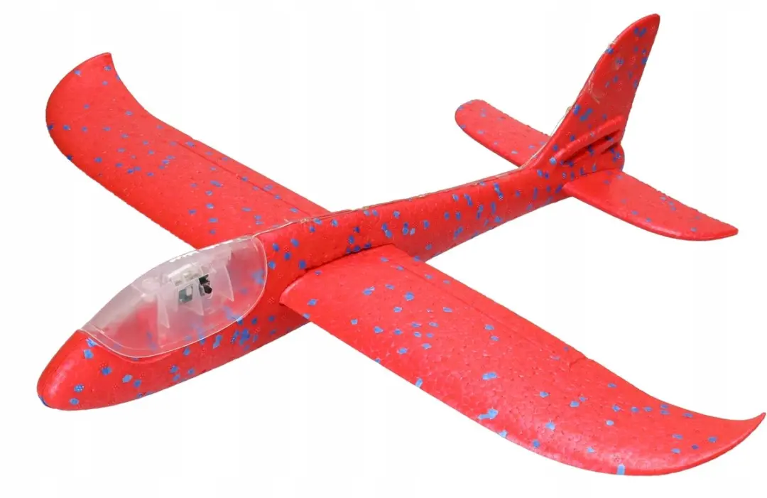 NIKKO Grote Styropor Vliegtuig - Blauw/Rood - afbeelding 5 van 5