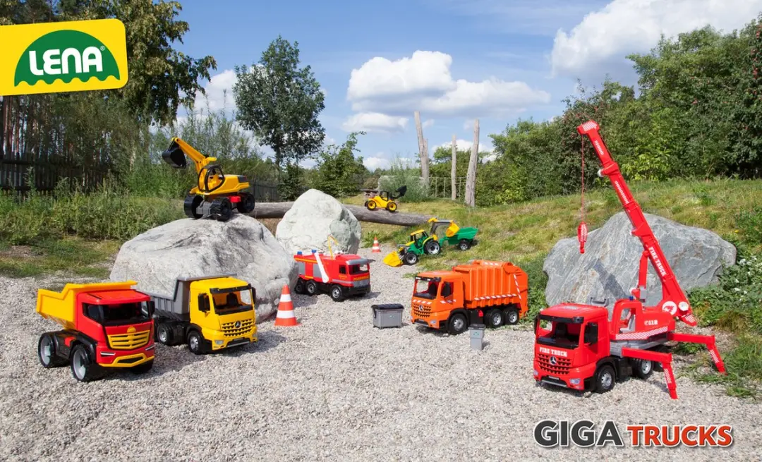 Lena GIGA TRUCKS Excavator PRO 68cm - Multikleur