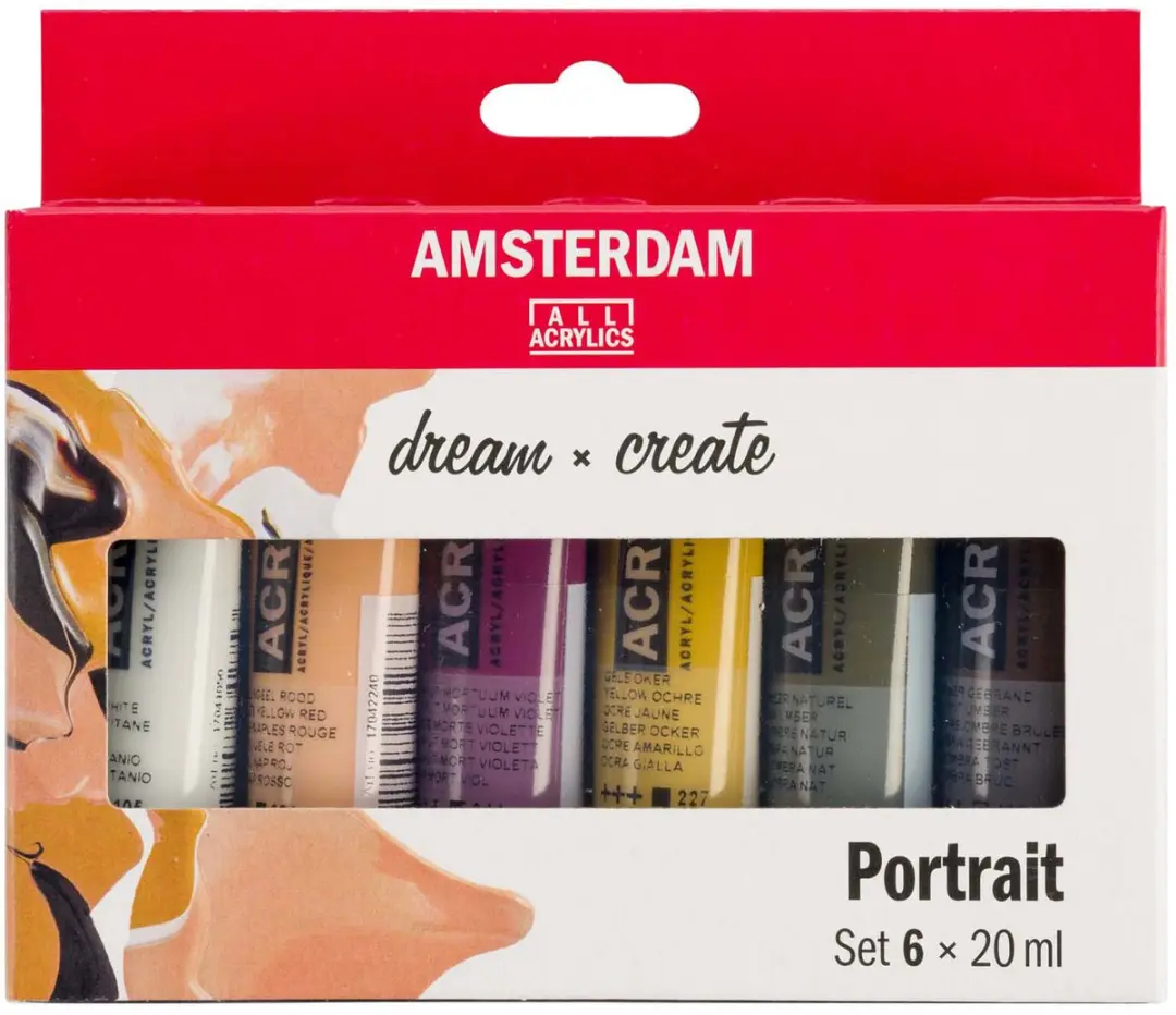 Amsterdam Standard Acrylverf Portret Set - 6x20ml - Assorti