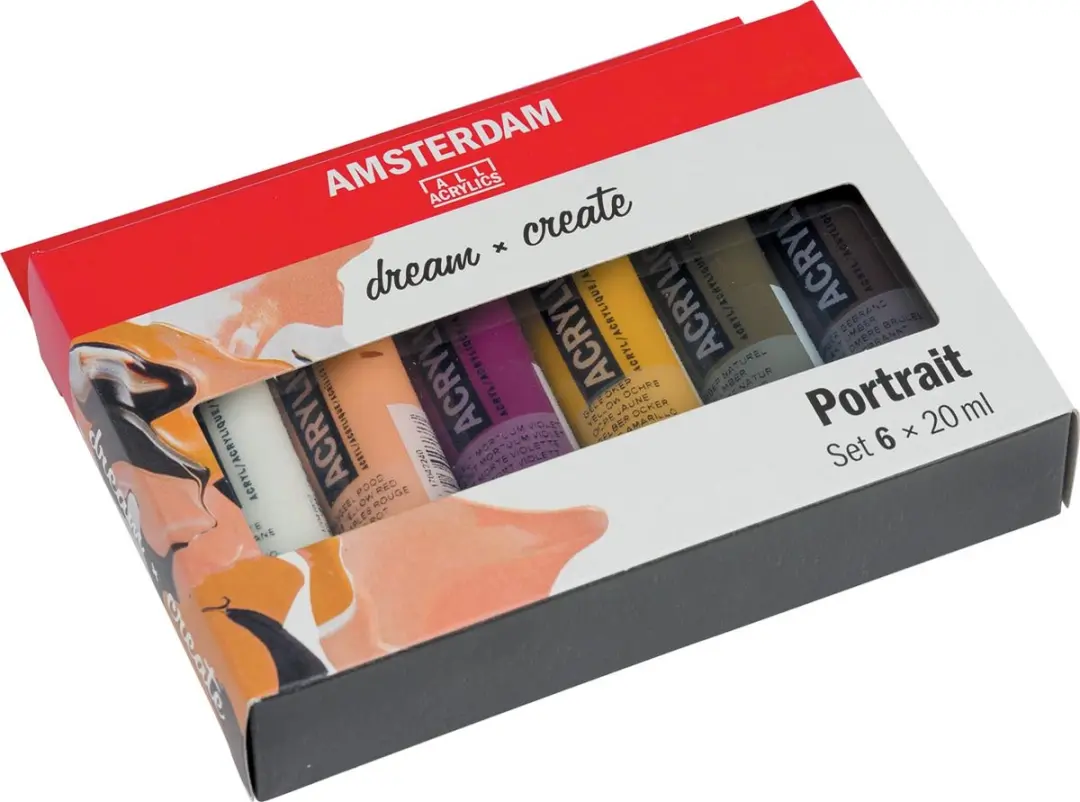 Amsterdam Standard Acrylverf Portret Set - 6x20ml - Assorti