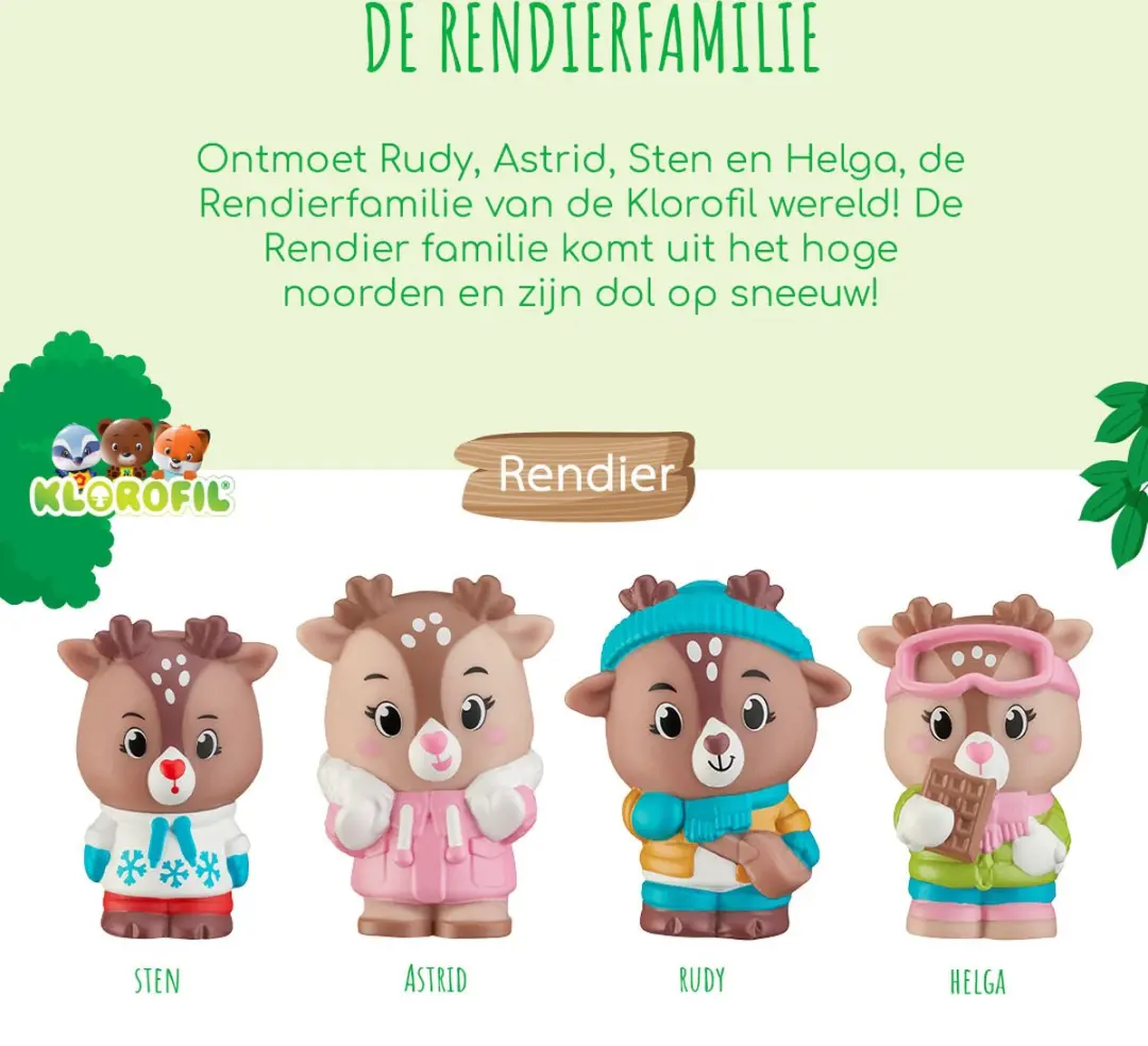 Klorofil De Familie Rendier Speelset 4-delig - MPN 700308