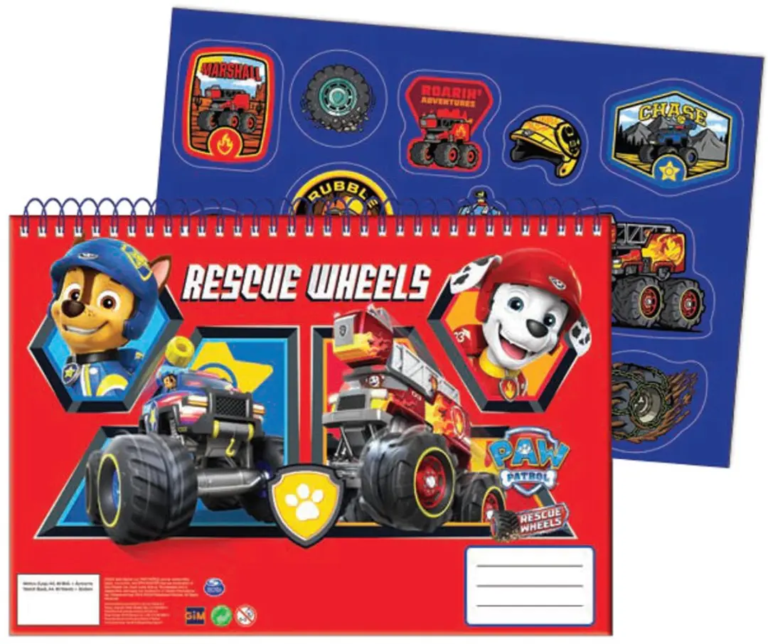 PAW Patrol Rescue Wheels A4 Schetsboek
