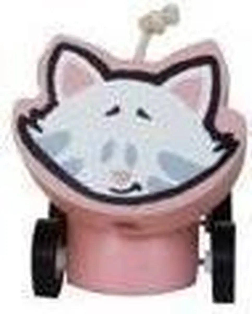Woezel en Pip Houten Pullback Auto Buurpoes Roze WOEZ058