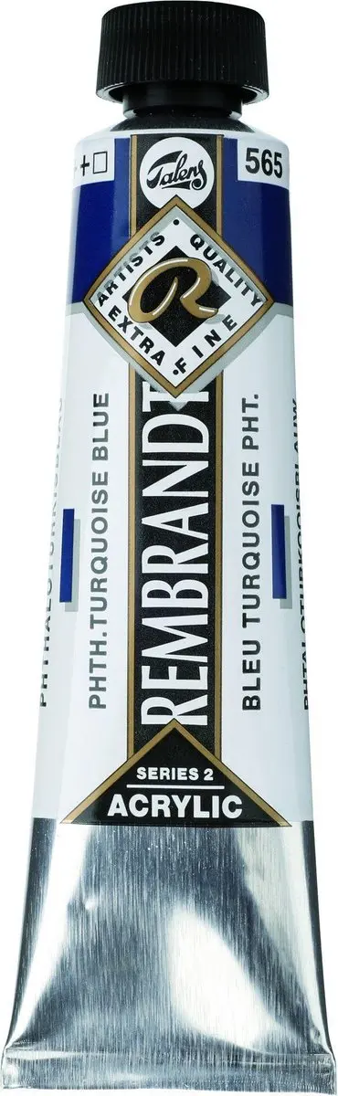 Rembrandt Acryl Verf 565 Phthalo Turquoise Blue 40ml