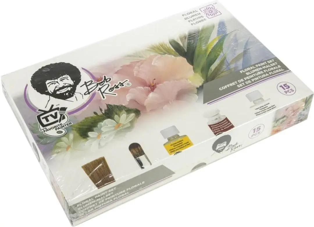 Bob Ross Flower Paint Set - 8 Kleuren - 15 Stuks