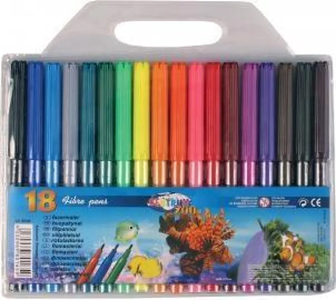 Centrum Viltstiften 18 Stuks - Multicolor