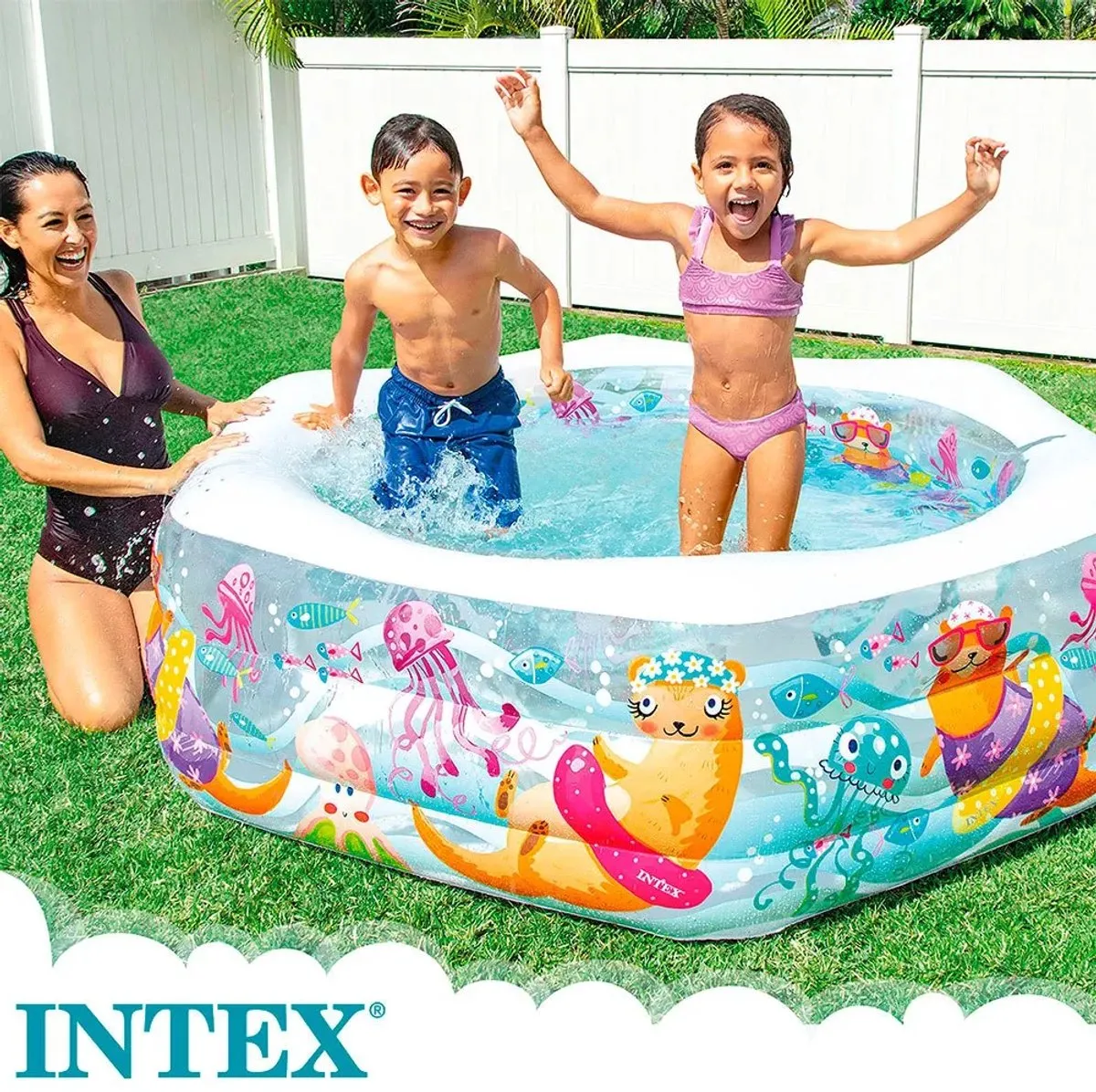 Intex Happy Otter Opblaaszwembad 56493 - 191x178x61cm - 510L - Multicolor - afbeelding 4 van 6