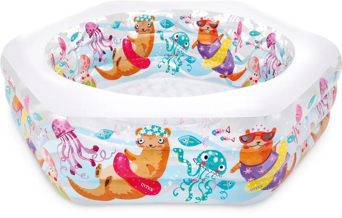 Intex Happy Otter Opblaaszwembad 56493 - 191x178x61cm - 510L - Multicolor - afbeelding 2 van 6
