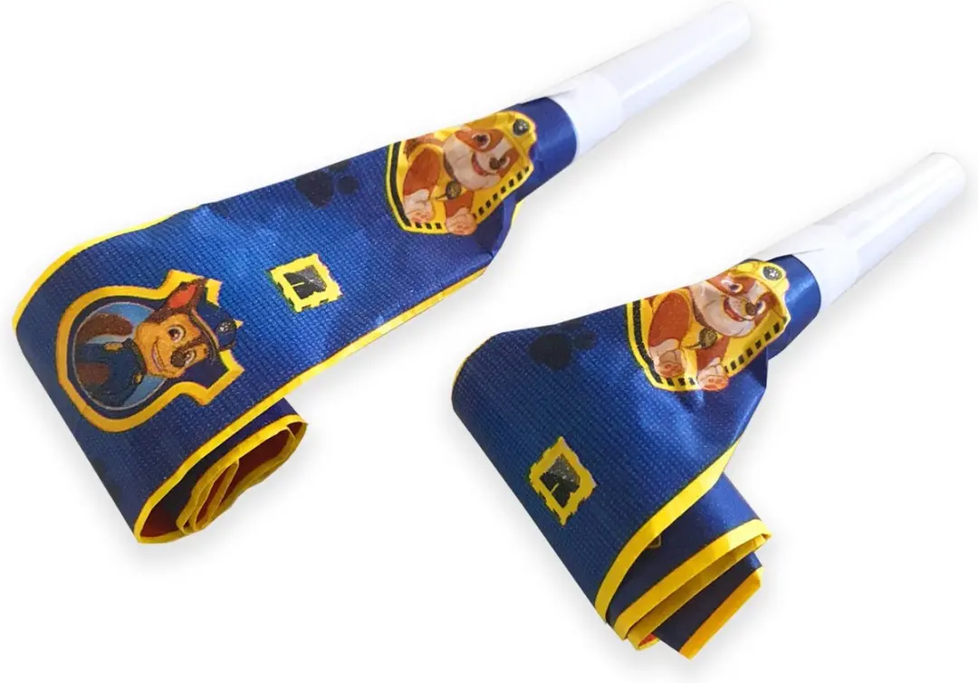 PAW Patrol Roltongen 30cm - Blauw/Geel - 8 Stuks