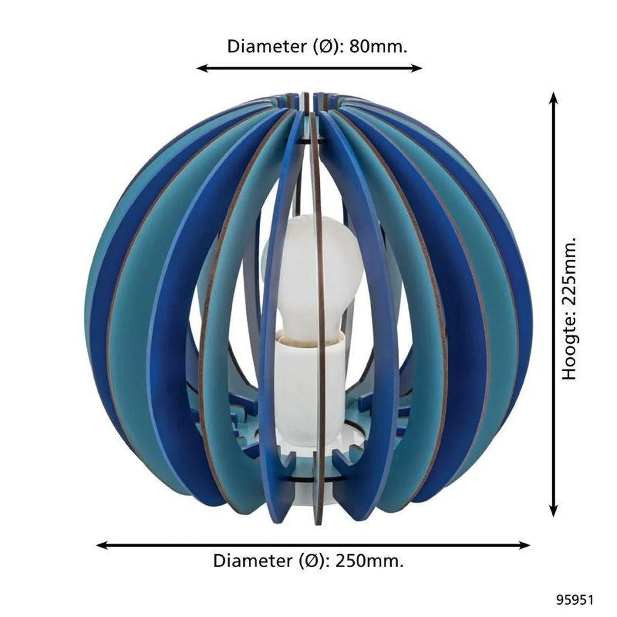 Eglo Fabella Tafellamp - 1 Lichtpunt - Blauw