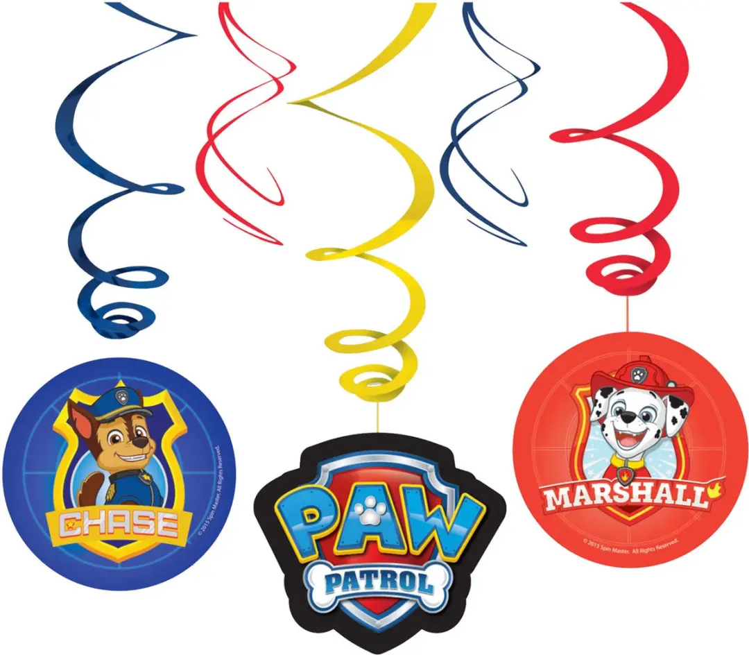 PAW Patrol Swirls Slinger - 6 Stuks - Rood/Blauw/Geel