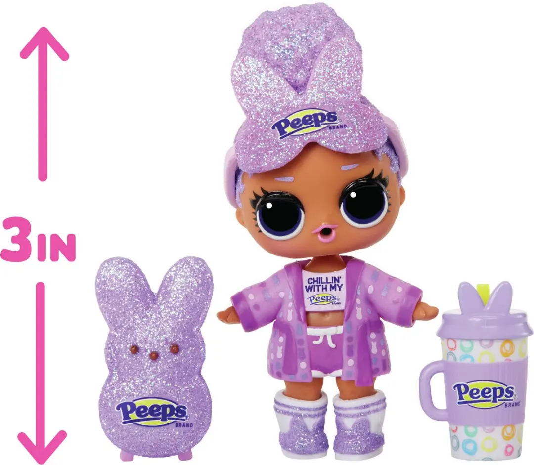 LOL Surprise! Loves PEEPS Cozy Bunny Minipop 7,6 cm - afbeelding 6 van 6