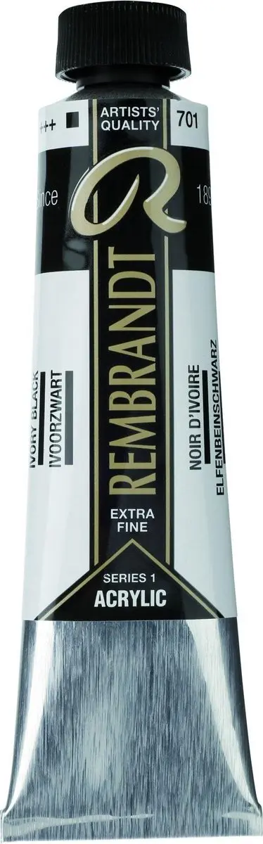 Rembrandt Acrylverf Ivory Black 40ml