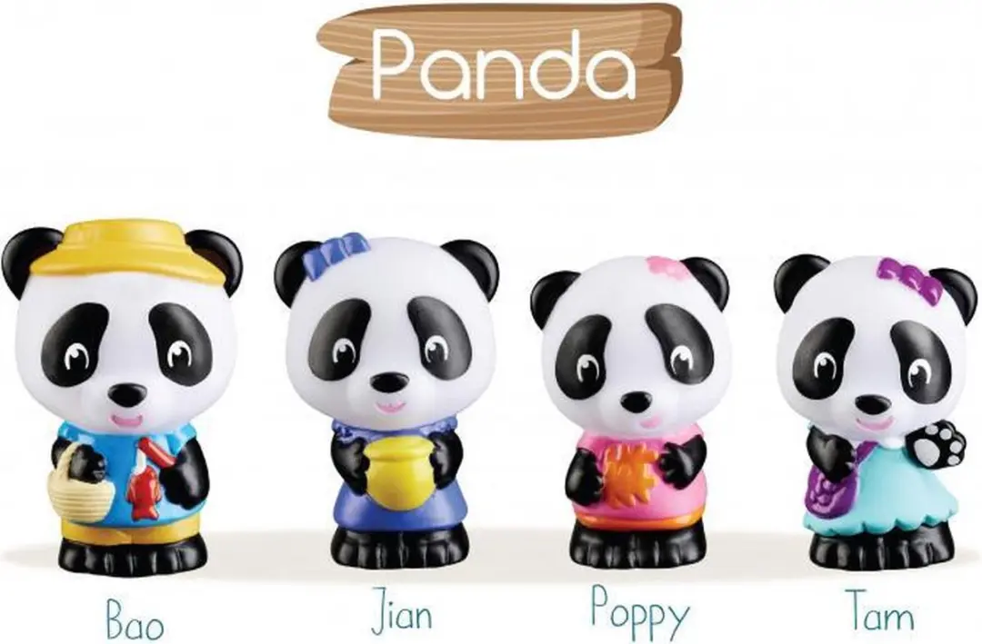 Klorofil De Familie Panda Speelset - 4 Stuks