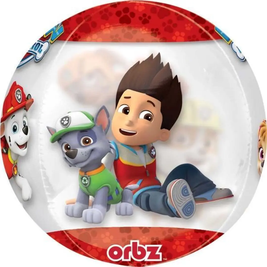 PAW Patrol Ballon Folie 40x38cm - Rood/Wit