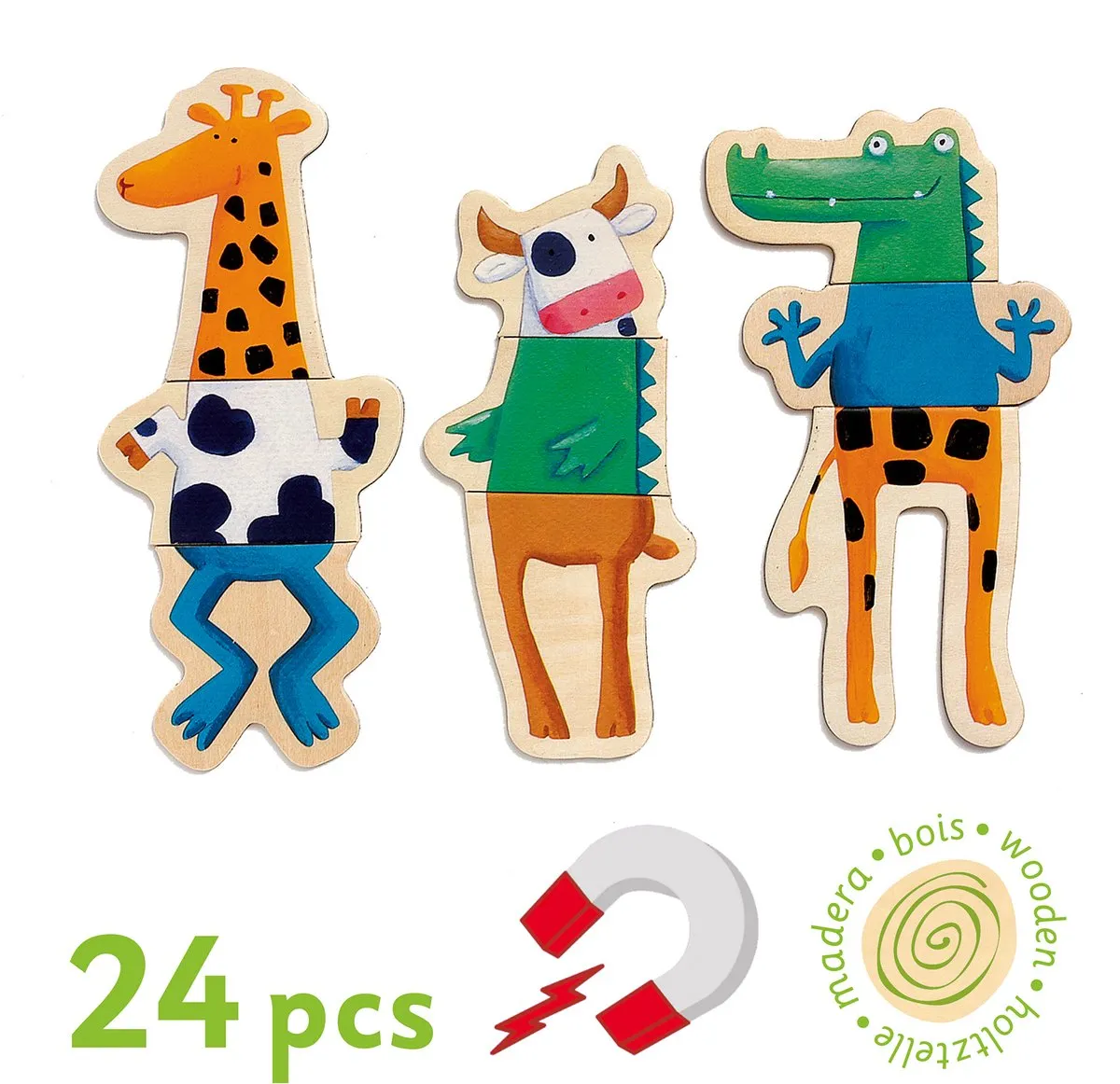 Djeco Magnetic's Crazy Magneetspel - 24 Stuks - Multicolor - afbeelding 2 van 6