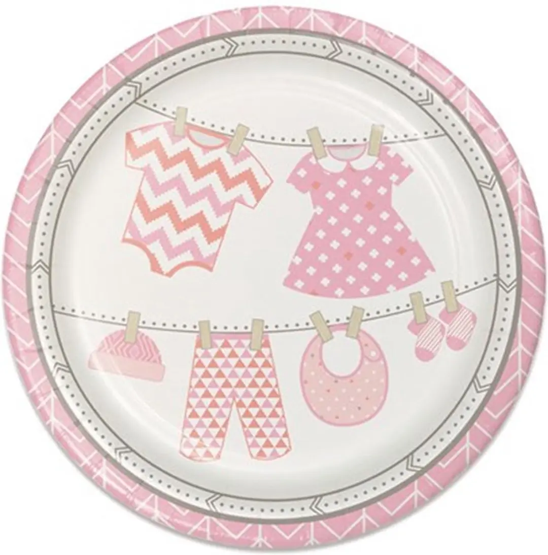 Celebrations Roze Kartonnen Bordjes 23cm