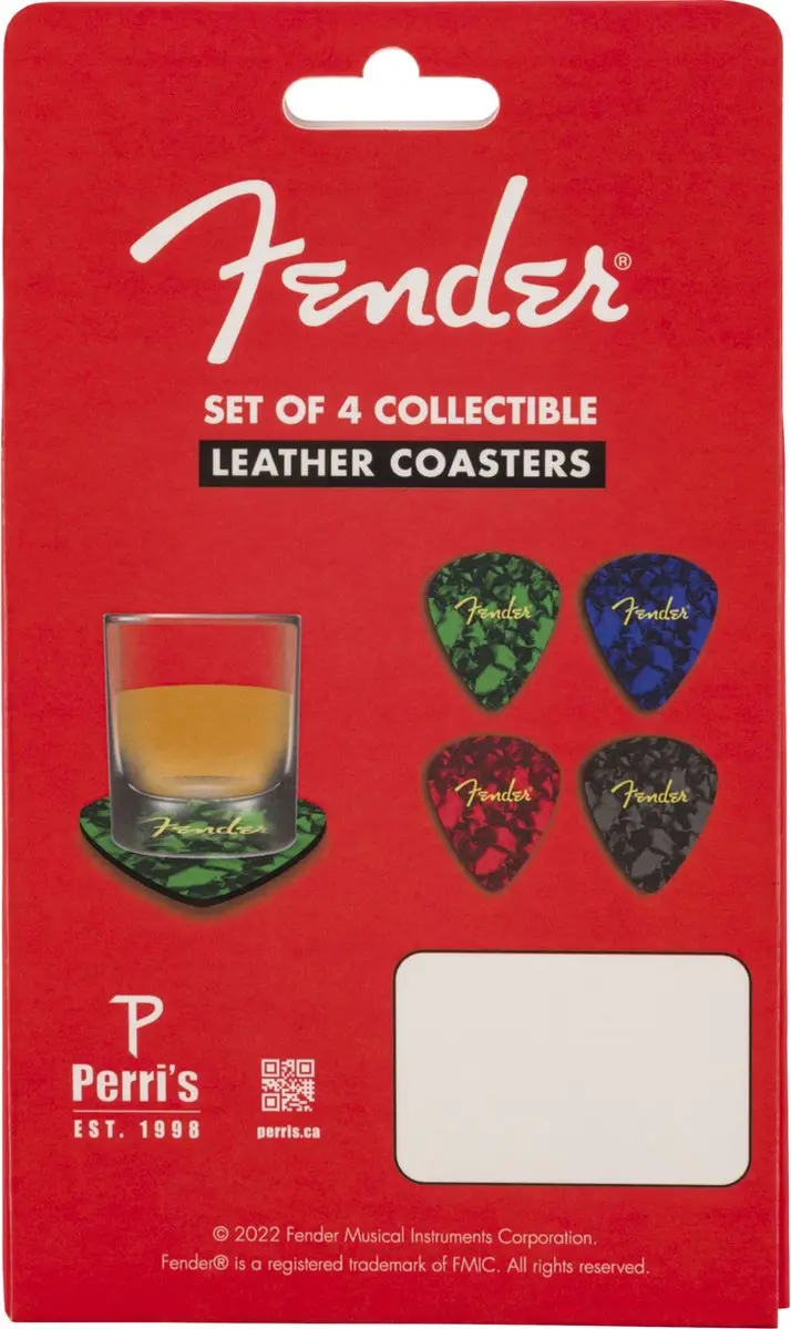 Fender Pick Shape Logo Onderzetters - 4 Stuks - Multicolor - afbeelding 6 van 6