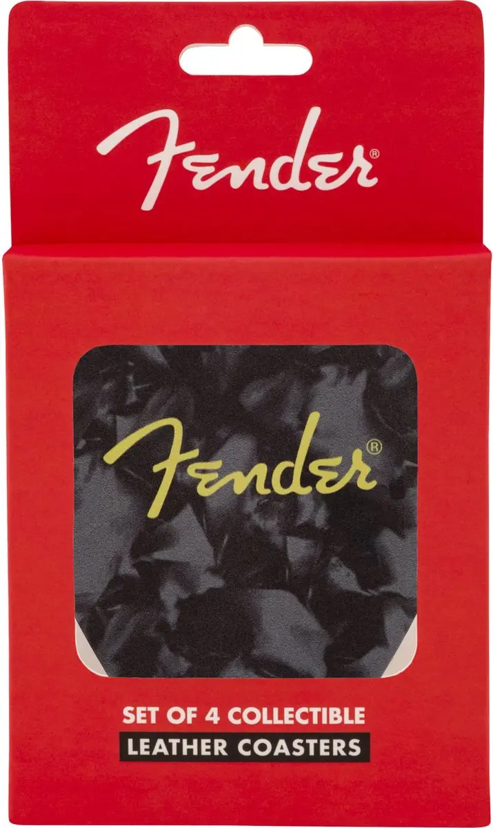 Fender Pick Shape Logo Onderzetters - 4 Stuks - Multicolor