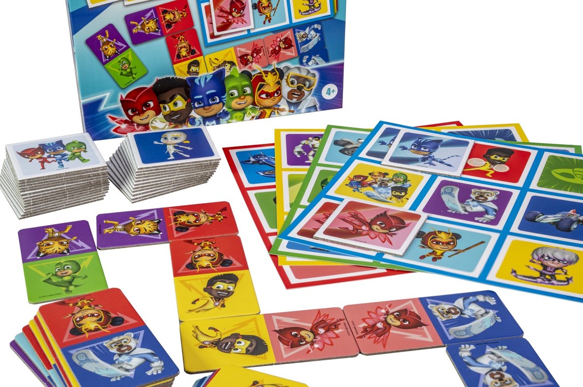 Tactic PJ Masks 3-in-1 Spellenverzameling – Kaartspel – Lotto – Domino – Memo – Kinderspel vanaf 4 jaar