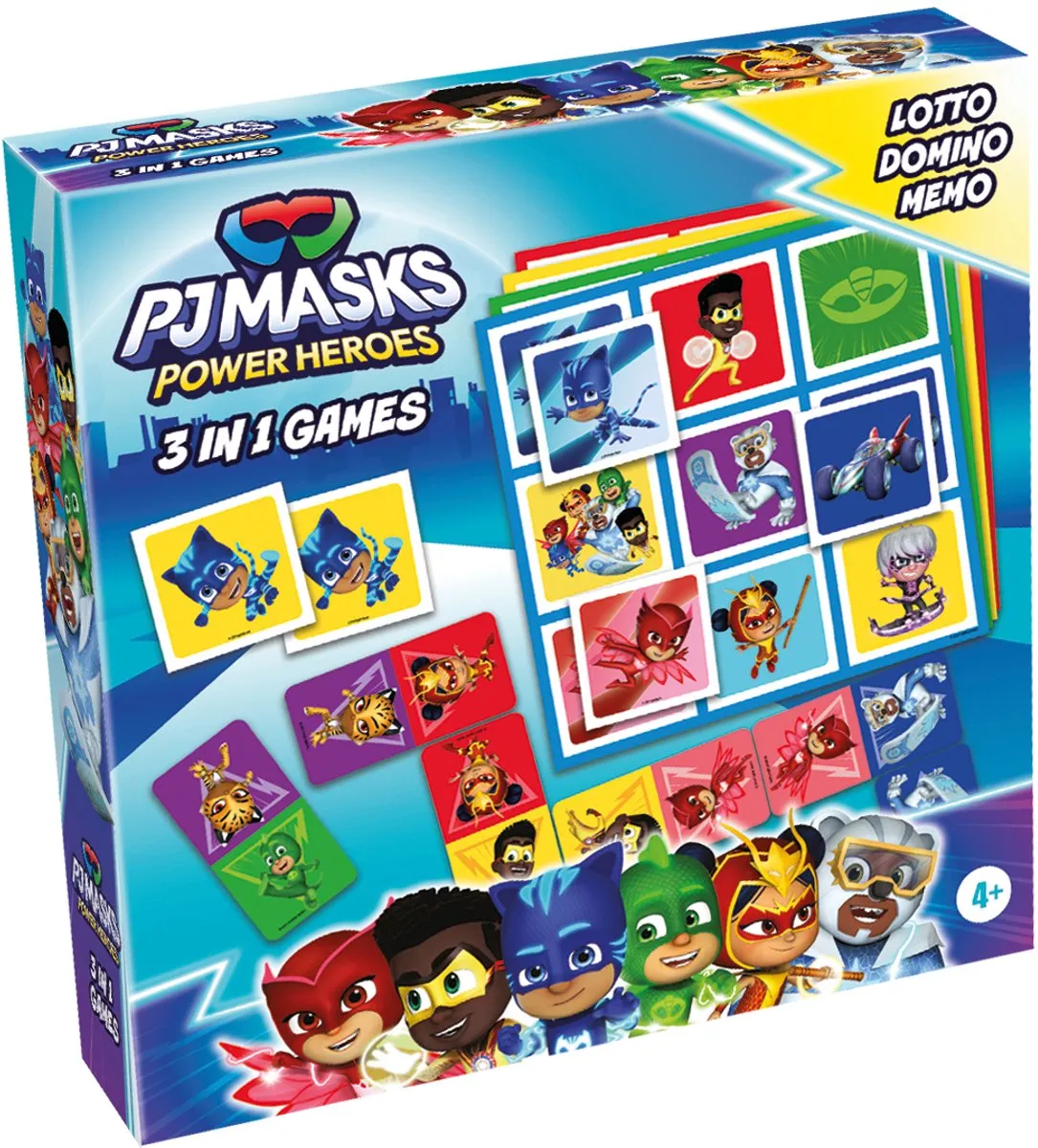 Tactic PJ Masks 3-in-1 Spellenverzameling - Memo Lotto Domino - 60483