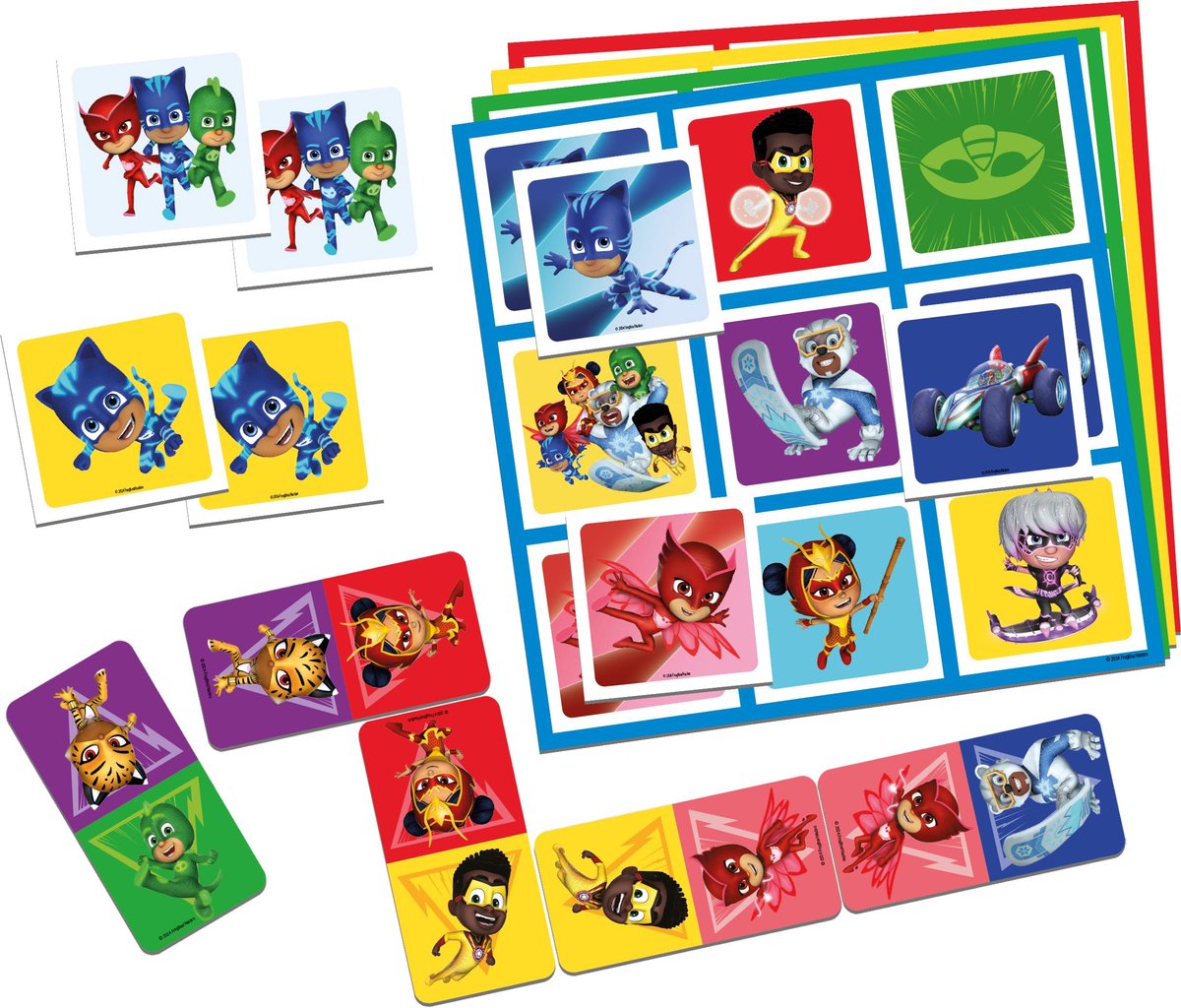 Tactic PJ Masks 3-in-1 Spellenverzameling – Kaartspel – Lotto – Domino – Memo – Kinderspel vanaf 4 jaar